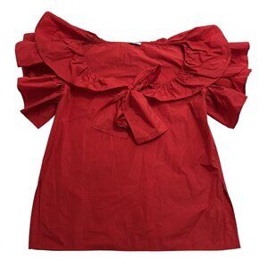 ANTIVOL LA BLOUSE MICKEY - COQUELICOT Ruffle Blouse in Red